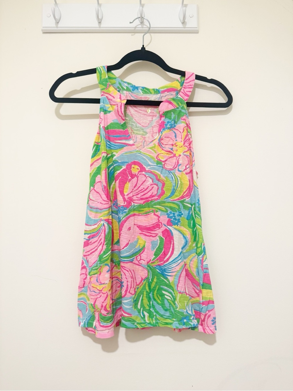 Lilly Pulitzer Pink & Green Floral Tank Camisole